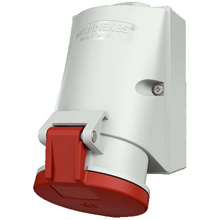 TOMA INDUSTRIAL ADOSABLE 2P+T 32A 400V ROJO 9H IP44 1422
