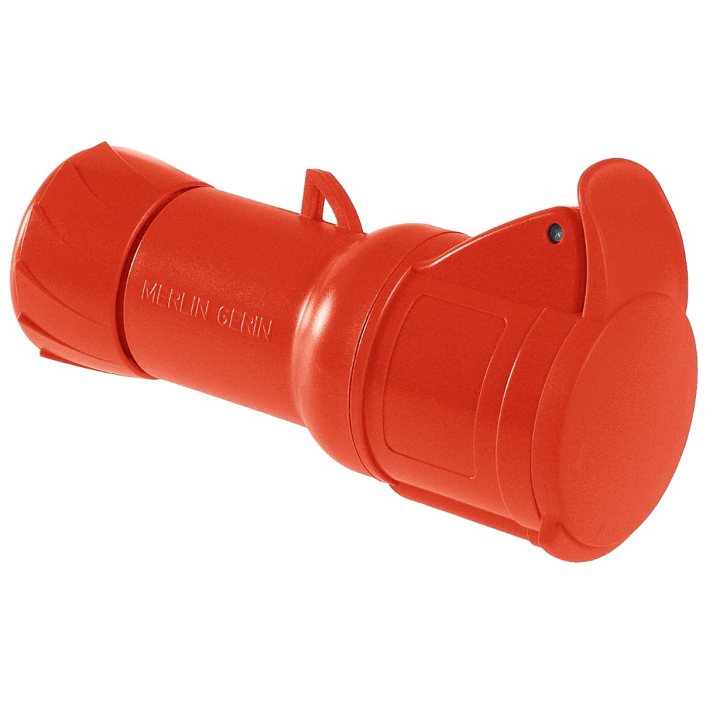 TOMA INDUSTRIAL AEREO 3P+T 16A 380/415VAC ROJO 6H IP44 PKY16M434