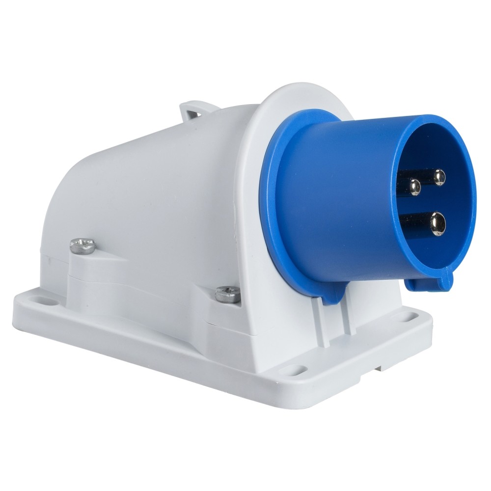 TOMA INDUSTRIAL ADOSABLE 2P+T 16A 250VAC AZUL 6H IP44 PKE16W423
