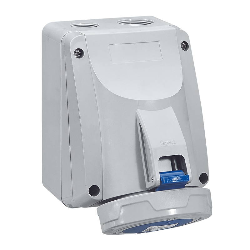 TOMA INDUSTRIAL ADOSABLE 3P+T 32A 250VAC AZUL 9H IP67 555455