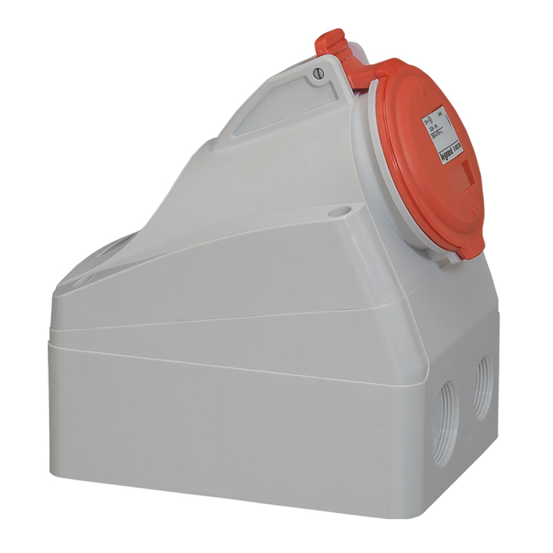 TOMA INDUSTRIAL ADOSABLE 3P+N+T 32A 380/415VAC ROJO 6H IP44 555259