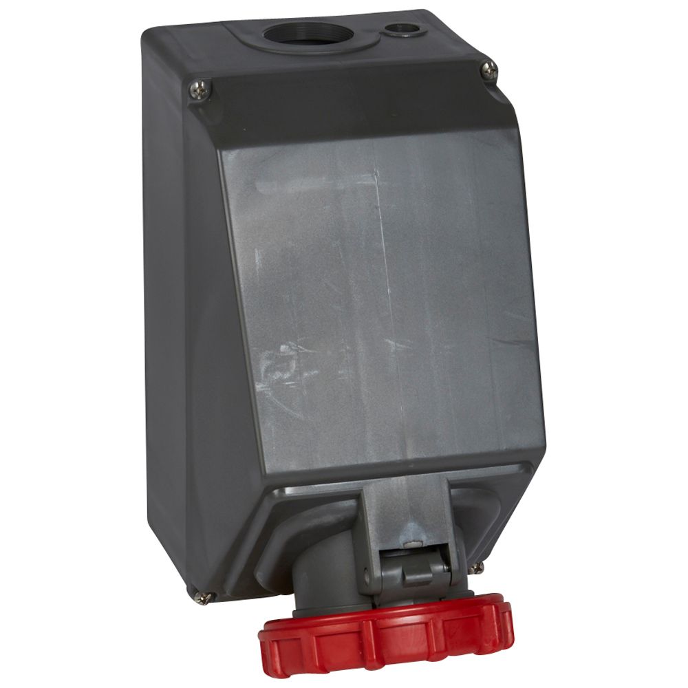 TOMA INDUSTRIAL ADOSABLE 3P+T+N 125A 380/415VAC IP67 ROJO 6H HYPRA 59503