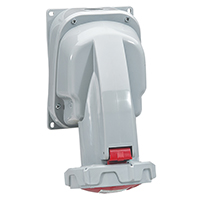 TOMA INDUSTRIAL ADOSABLE 3P+N+T 63A 380/415V ROJO 6H IP67 P17 TEMPRA PRO 555559