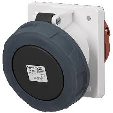 TOMA INDUSTRIAL EMPOTRADO 3P+T 63A 500V NEGRO 7H IP67 206A