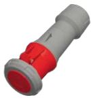 TOMA INDUSTRIAL AEREO 3P+T 125A 400V ROJO 6H IP67 3469