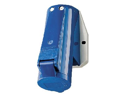TOMA INDUSTRIAL ADOSABLE 2P+T 32A 230V AZUL 6H IP44 1369
