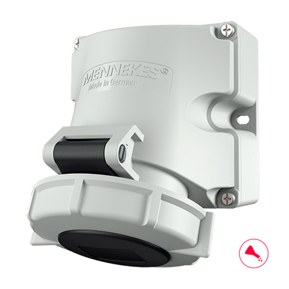 TOMA VISIBLE 16 A. 3P+T 500V NEGRO 7H IP67 9323