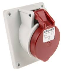 TOMA INDUSTRIAL EMPOTRABLE 3P+T 16A 380/415 VAC IP44 ROJO 6H 1467