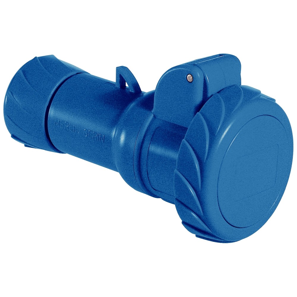 TOMA INDUSTRIAL AEREO 2P+T 16A 250VAC AZUL 6H IP67 PKY16M723