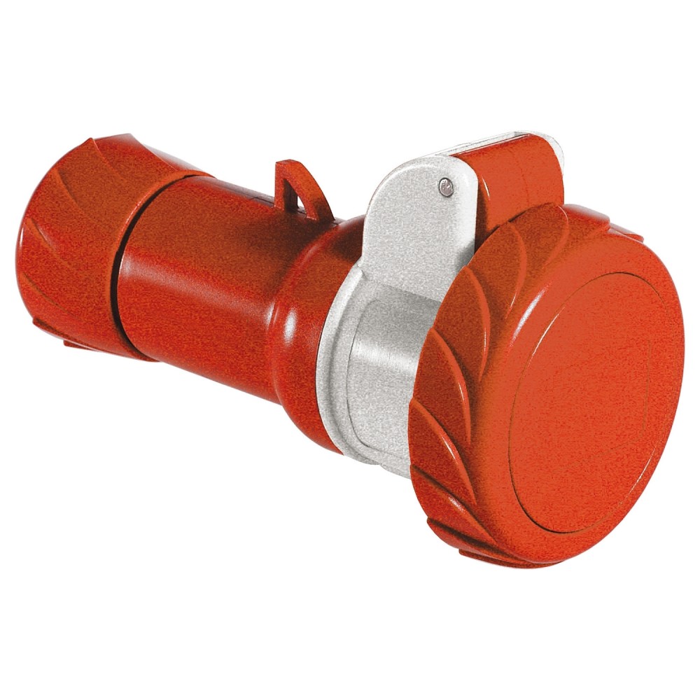 TOMA INDUSTRIAL AEREO 3P+T 32A 380/415VAC ROJO 6H IP67 PKF32M734