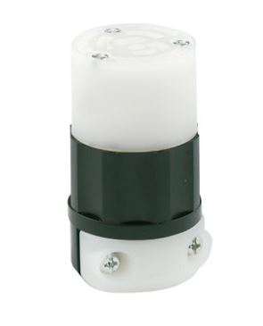 TOMA INDUSTRIAL AEREO 2P+T 15A 250V BLANCO/NEGRO C/SEGURO 4579-C