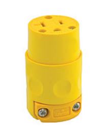 TOMACORRIENTE AEREO PVC 2P+T 20A 125V AMARILLO 520CV