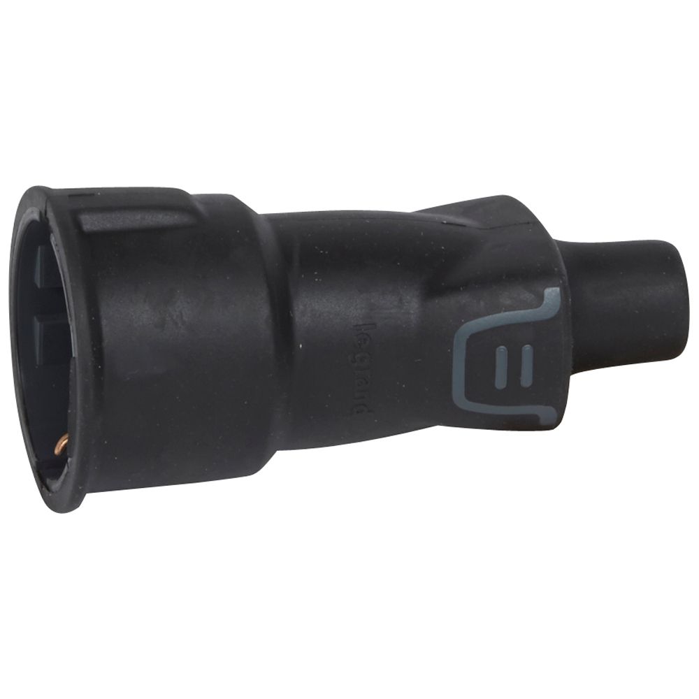 TOMA INDUSTRIAL AEREO 2P+T 16A 220/250VAC NEGRO IP44 050343