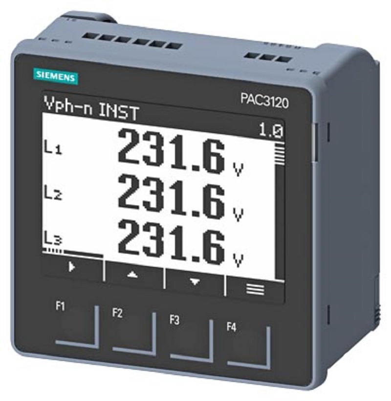MEDIDOR ENERGIA ACTIVA DIGITAL TRIF MODBUS RTU 5A LCD SENTRON PAC3120 7KM31200BA011DA0