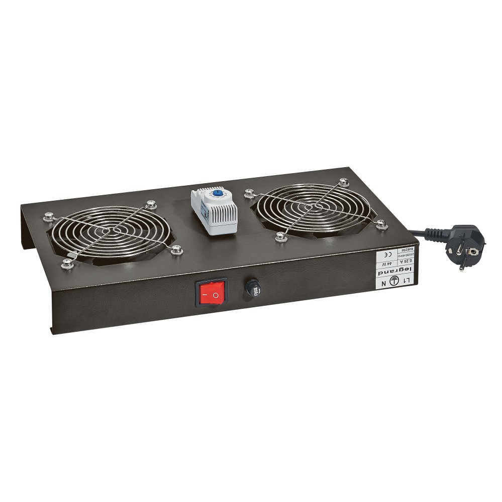 KIT 2 VENTILADORES 19" C/TERMOSTATO P/GABINETE DE PARED LINKEO 646238