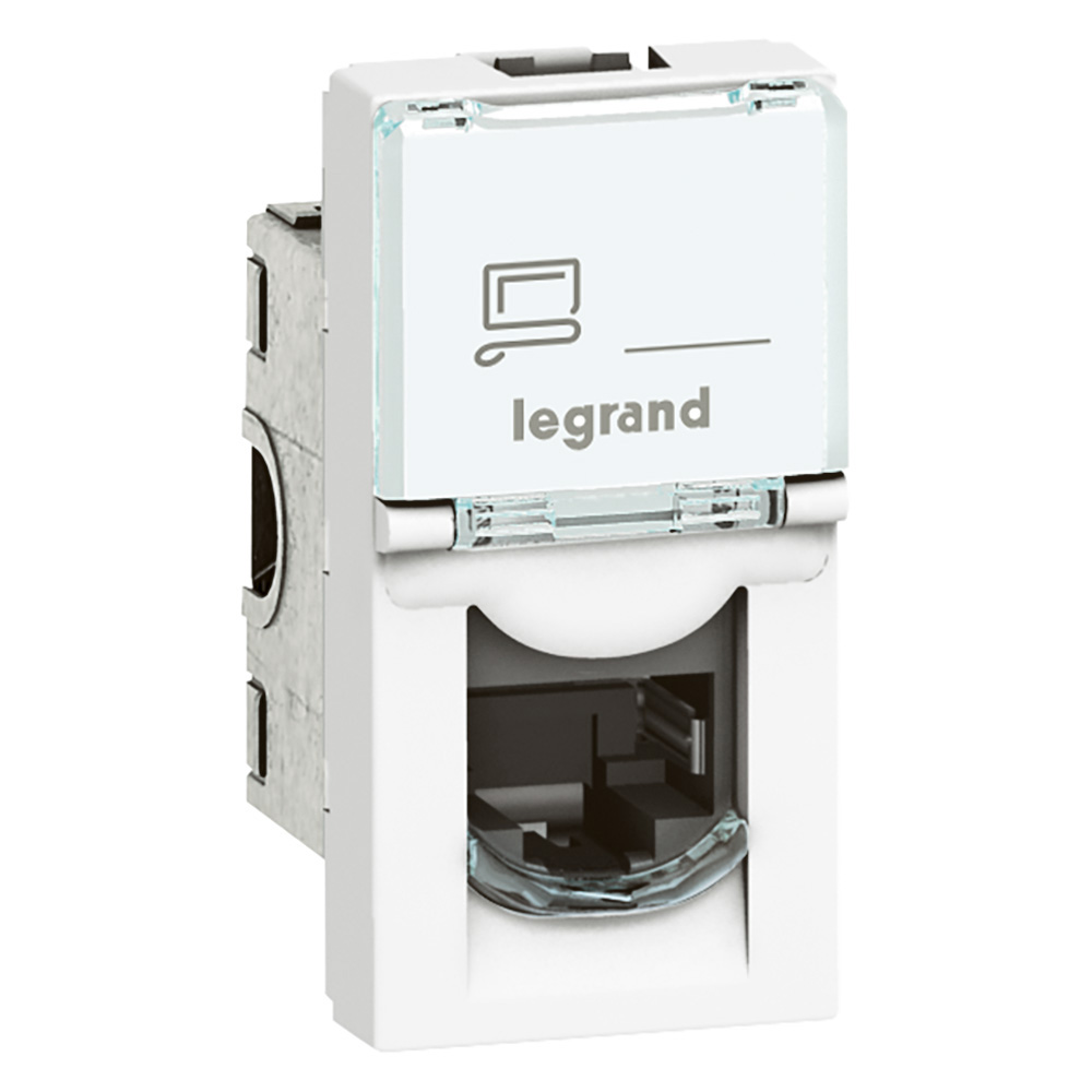 DADO TOMA RED RJ45 UTP CAT6A 1 MOD BLANCO MOSAIC 76571