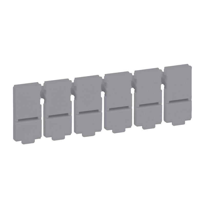 PLACA OBTURADORA 6 TAPAS CIEGAS ROMPIBLES P/PATCH PANEL 033756