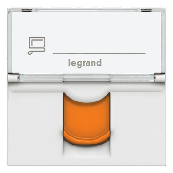 TOMA RJ45 CAT 6A STP MOSAIC TAPA NARANJA 76525