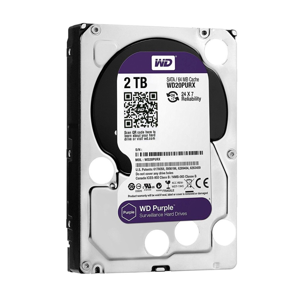 DISCO DURO SERIE PURPURA P/DVR/NVR 2TB WESTER DIGITAL WD20PURX