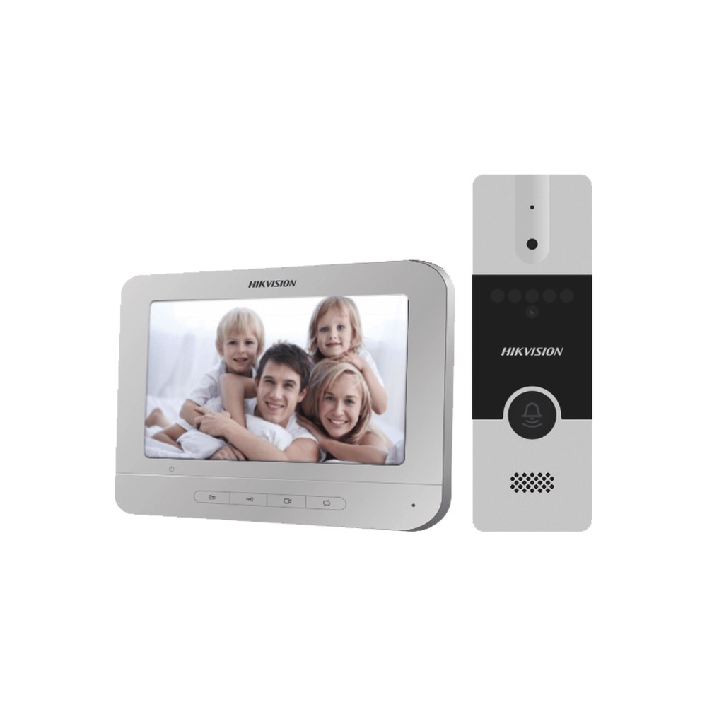 KIT VIDEO PORTERO ANALOGO 4H 7" (INCLUYE DS-KB2411T-IM/1 MONITOR INT DS-KH2220) DSKIS202T