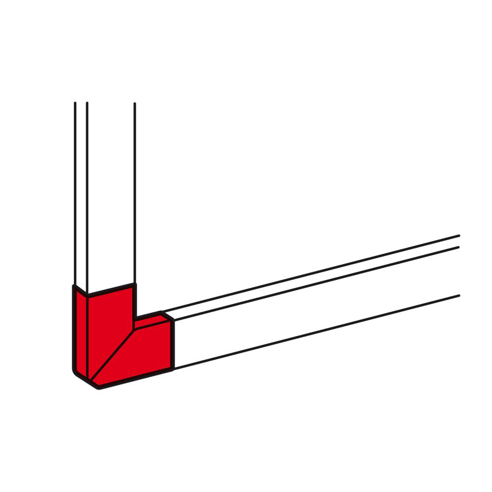 ANGULO PLANO BLANCO 80X35MM P/CANALETA DLP 010767